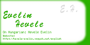 evelin hevele business card